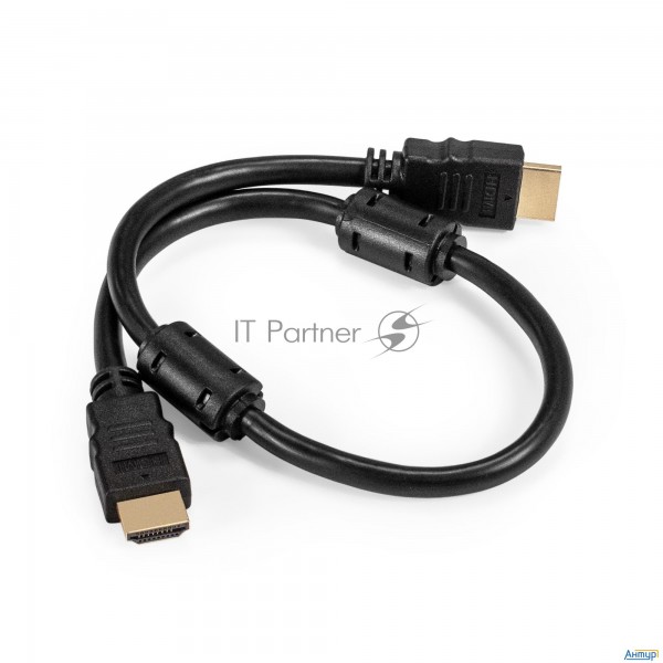 Кабель Hdmi Exegate Ex-cc-hdmi2-0.5f (19m/19m, V2.0, 0,5м, 4k Uhd, Ethernet, ферритовые кольца, позо