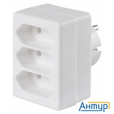 Buro Сетевой разветвитель 3 розетки (bu-ps3f-w), белый (пакет ПЭ) {352750}