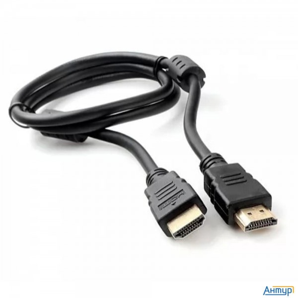 Кабель Hdmi Cablexpert Ccf2-hdmi4-1m, 19m/19m, V2.0, медь, позол.разъемы, экран, 2 фер.кольца, 1м, ч