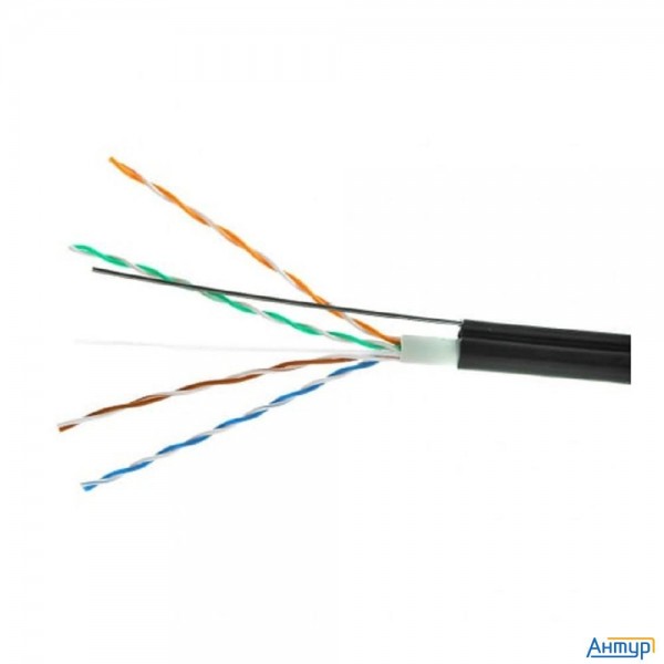 Cablexpert [upc-5051e-so-outr] Кабель Utp5e, 4 пары, 0.51 мм, медь, однож., 305 м, Outdoor с тросом,