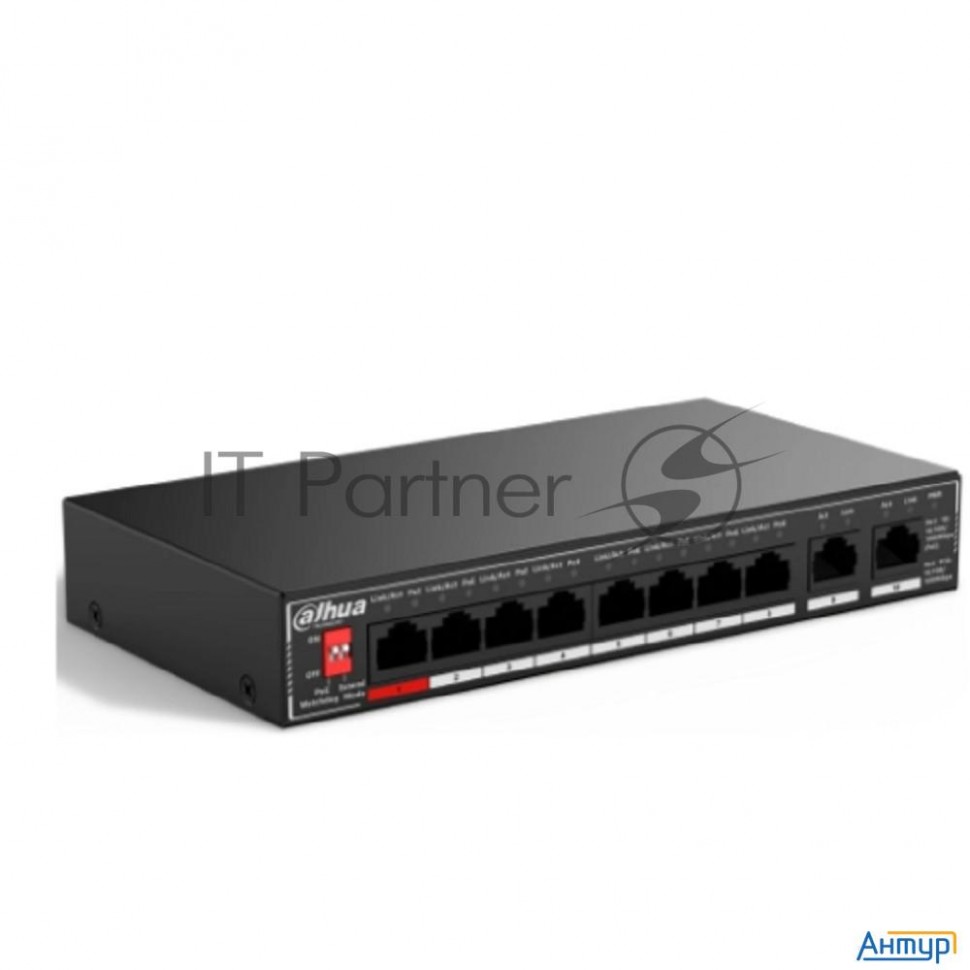 Dahua Dh-sg1010p 10-портовый гигабитный неуправляемый коммутатор C Poe, 8xrj45 1gb Poe, 2xrj45 1gb U