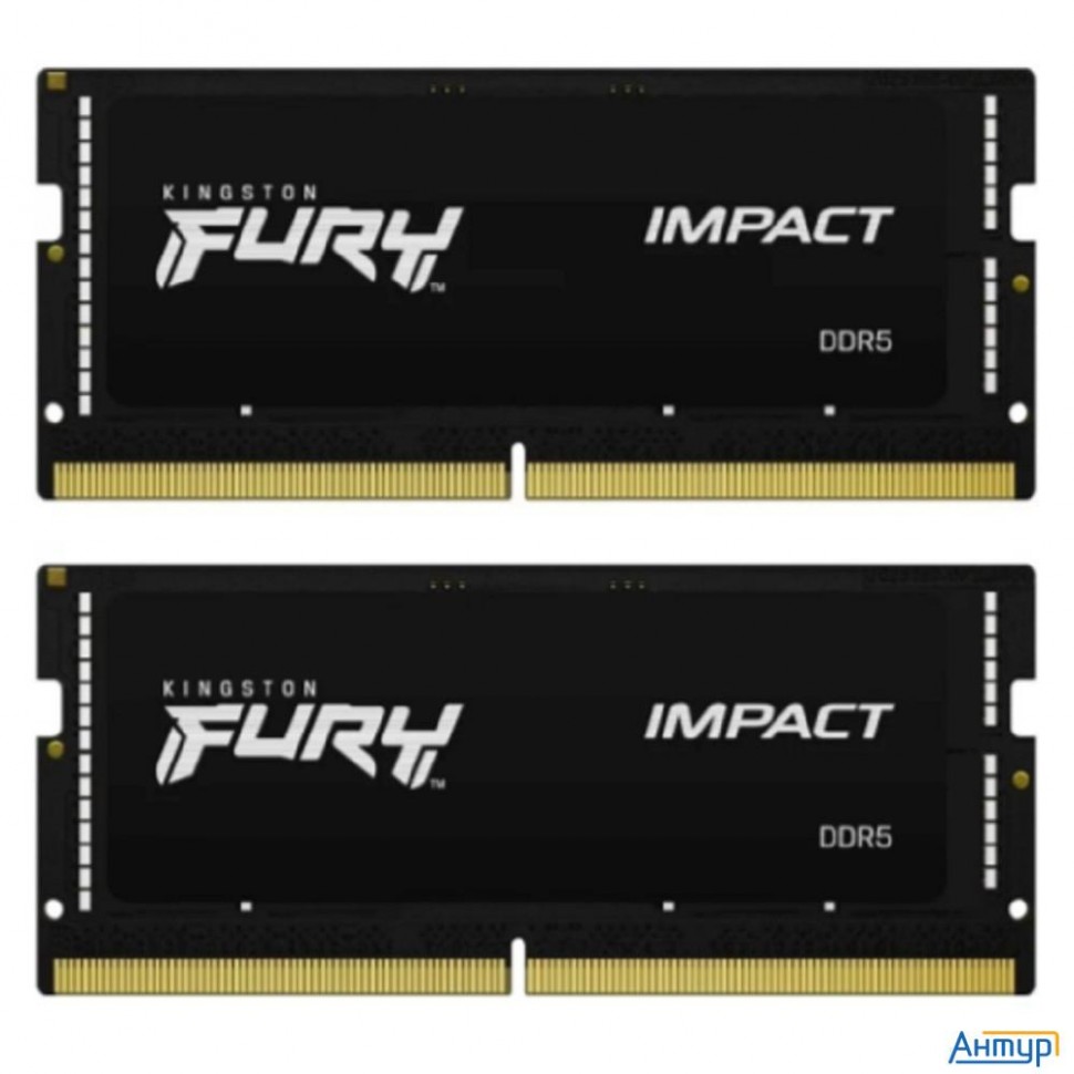 Kingston 64gb 4800mt/s Ddr5 Cl38 Sodimm (kit Of 2) Fury Impact Kf548s38ibk2-64
