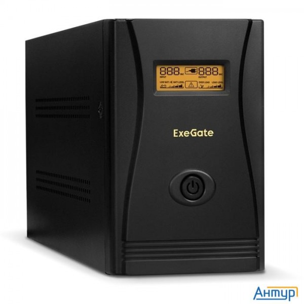 Exegate Ep285487rus ИБП Exegate Specialpro Smart Llb-1000.lcd.avr.euro.rj <1000va/650w, Lcd, Avr, 4
