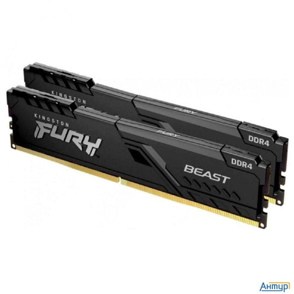 Kingston 32gb 3200mt/s Ddr4 Cl16 Dimm (kit Of 2) 1gx8 Fury Beast Black Kf432c16bb1k2/32wp (select Re