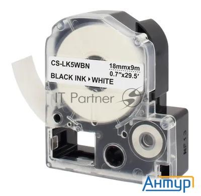 Картридж ленточный Cactus Cs-lk5wbn черный для Epson Lw300/lw400/lw700/lw600p/lw1000p