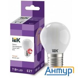 Iek Llf-g45-7-230-40-e27-fr Лампа Led G45 шар матов. 7Вт 230В 4000К E27 серия 360°