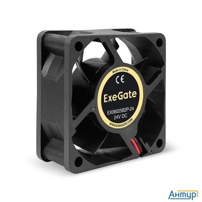 Exegate Ex295205rus Вентилятор 24В Dc Exegate Ex06025b2p-24 (60x60x25 мм, 2-ball (двойной шарикоподш