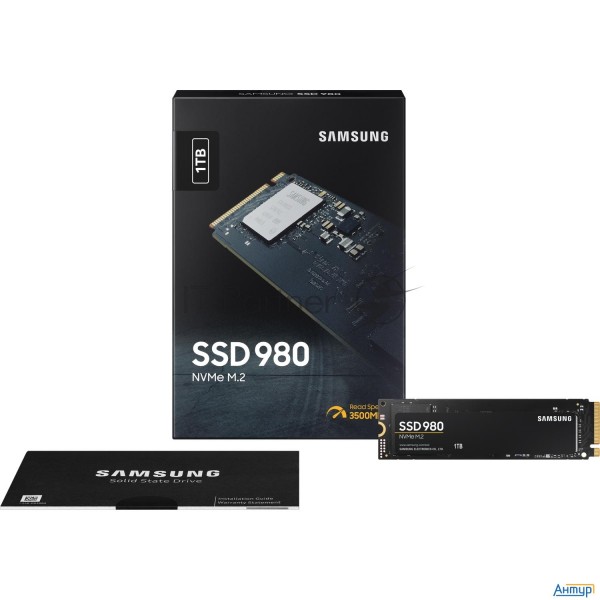 Ssd накопитель M.2 (pci-e Nvme) 1tb Samsung 980 (r3500/w3000mb/s) (mz-v8v1t0bw)