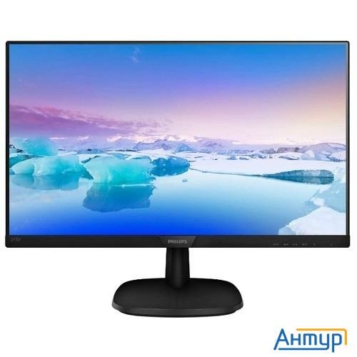 Lcd Philips 23.8" 243v7qdab (00/01) черный (ips, 1920x1080, 5 Ms, 178°/178°, 250 Cd/m, 10m:1, D-sub