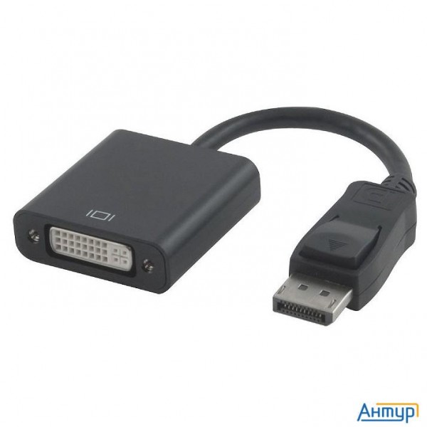 Gembird Переходник Displayport - Dvi , 20m/19f, пакет черный [a-dpm-dvif-002]
