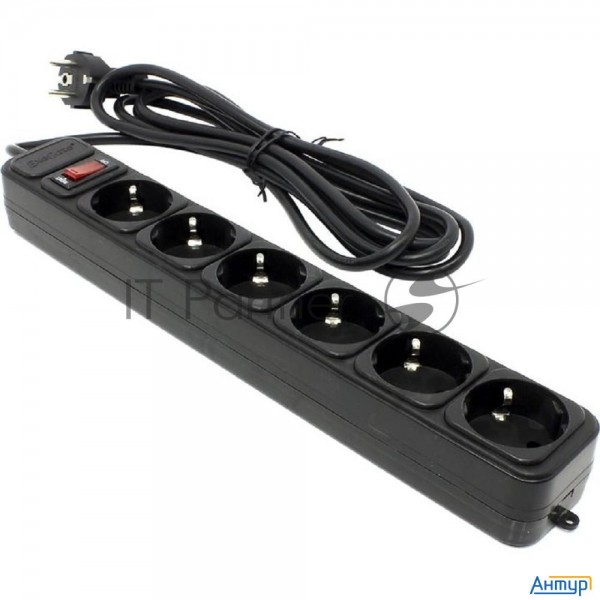 Сетевой фильтр Exegate Ex266864rus Sp-6-1.5b (6 розеток, 1.5м, евровилка, черный)