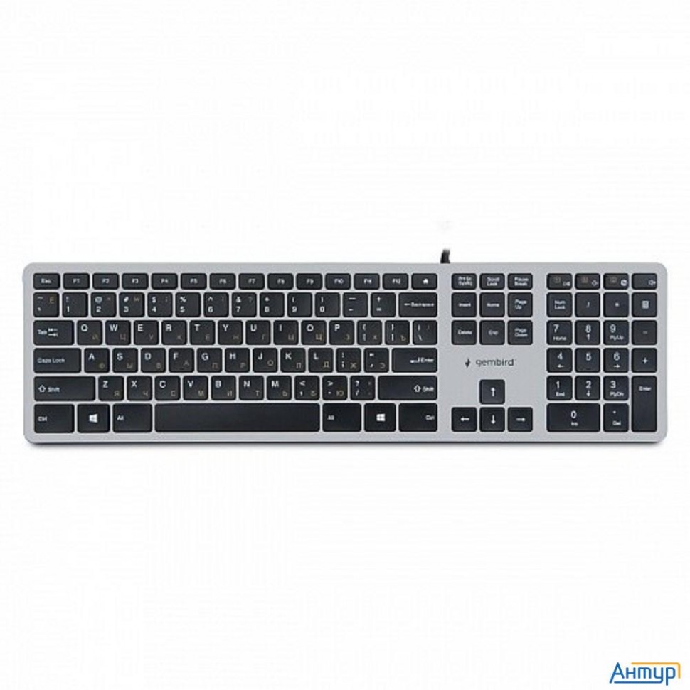 Клавиатура ноутбучного типа  Gembird Kb-8420,{usb, ножничный механизм, клавиши управления громкостью