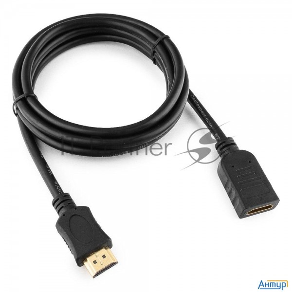 Кабель Удлинитель кабеля Hdmi Cablexpert Cc-hdmi4x-6, 1.8м, V2.0, 19m/19f, черный, позол.разъемы, эк