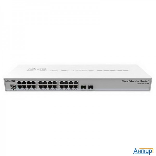 Mikrotik Crs326-24g-2s+rm Коммутатор Cloud Router Switch 326-24g-2s+rm With Routeros L5, 1u Rackmoun