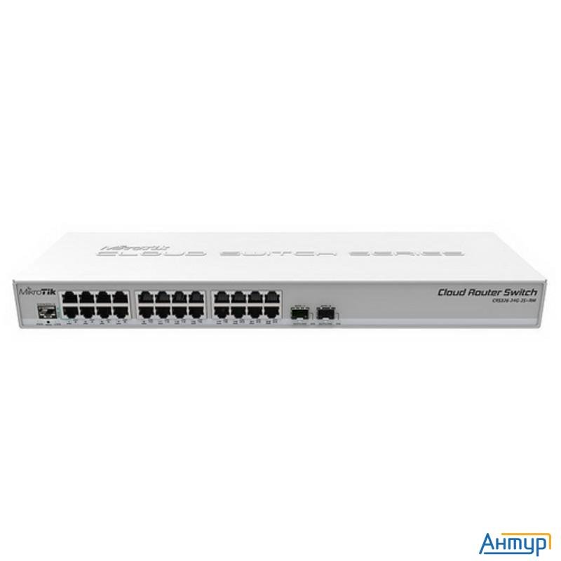 Mikrotik Crs326-24g-2s+rm Коммутатор Cloud Router Switch 326-24g-2s+rm With Routeros L5, 1u Rackmoun