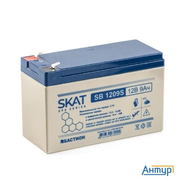 Skat Sb 1209s АКБ свинцово-кислотная тип Agm 12v 9Ач I зар. 2,6 А (ножевые клеммы) (8970)