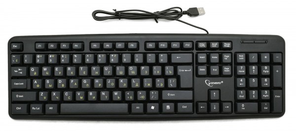 Keyboard Gembird Kb-8320uxl-bl, черный, Usb, кабель 2 м., 104 клавиши