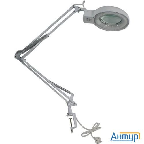 Rexant 31-0001 Лупа на струбцине  , круглая, 3d, с подсветкой, белая