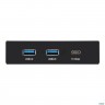 Планка Usb на переднюю панель Exegate U3h-616, 3,5", 2*usb3.0+1*typec, черная, металл, подсоединение