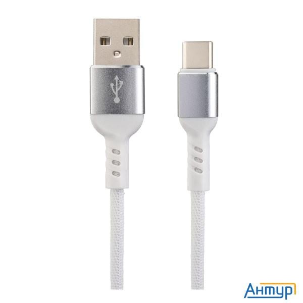 Perfeo Кабель Usb2.0 A вилка - Usb Type-c вилка, белый, длина 1 м., бокс (u4906)