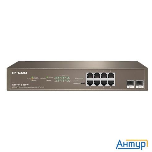 Ip-com G1110p-8-150w Коммутатор Poe неуправляемый 10-ports 10/100/1000 Base-t + 2-ports 1000 Base-x