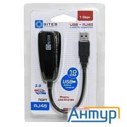 5bites Кабель-адаптер 5bites Ua3-45-01bk Usb3.0 -> Rj45 10/100/1000 Мбит/с, 10см