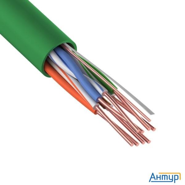 Rexant (01-0061) Кабель витая пара U/utp, Cat 5e, нг(А)-lsltx 4х2х0,52мм, 24awg, внутренний, зеленый