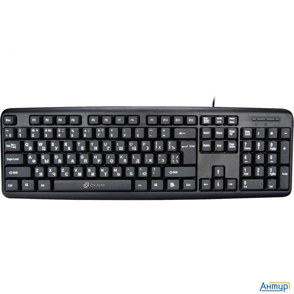 Клавиатура Oklick 180v2 черный  {Клавиатура, Usb} [1185956]