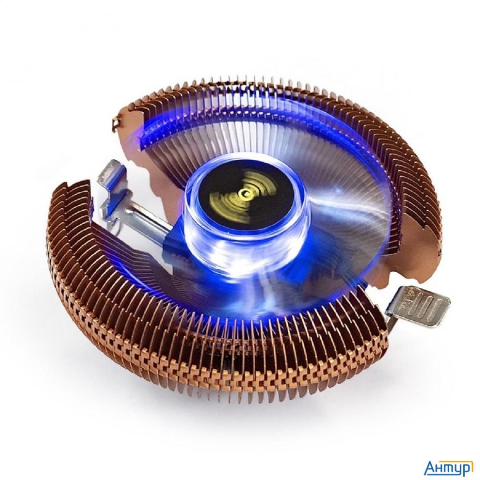 Exegate Ex286154rus Кулер Exegate Wizard Ee91-pwm.cu.blue (al+copper, Lga775/1150/1151/1155/1156/120