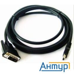 Hdmi-dvi Кабель Gembird, 1.8м, 19m/19m, Single Link, черный, позол.разъемы, экран [cc-hdmi-dvi-6]