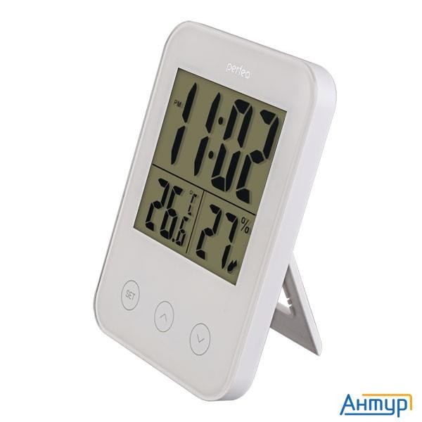 Perfeo Часы-метеостанция "touch", белый, (pf-s681) время, температура, влажность