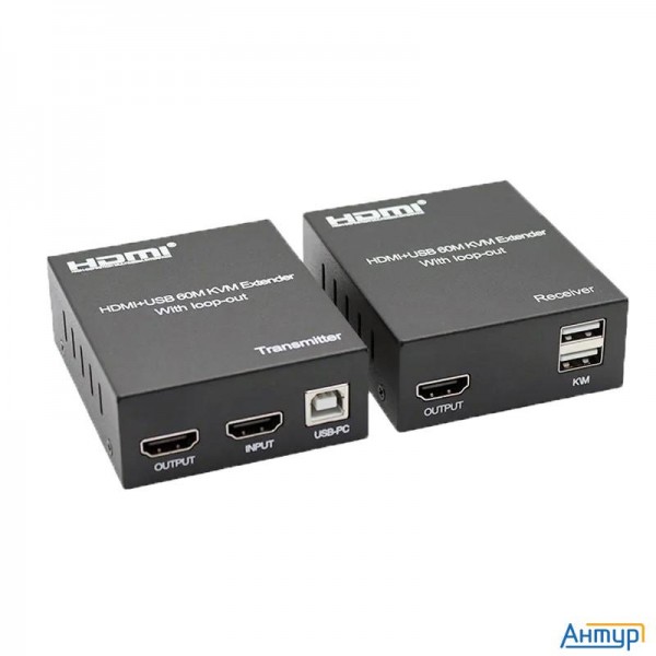 Orient Ve049, Hdmi Kvm Extender (tx+rx), Hdmi+usb+audio удлинитель до 60 м по витой паре Cat5e/6, Hd