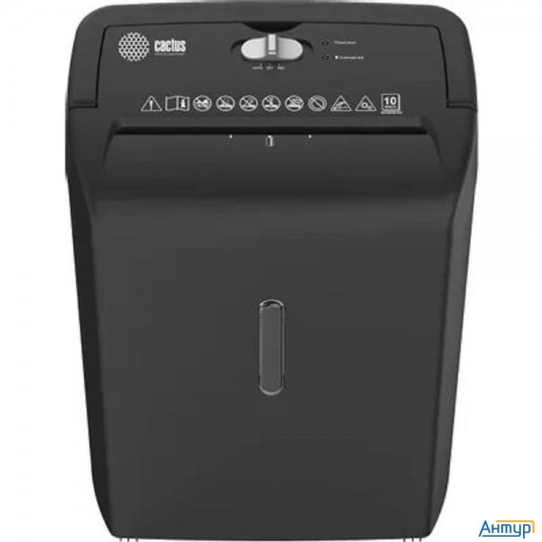 Шредер Cactus Cs-sh-10-21-5x18 (секр.p-4) перекрестный 10лист. 21лтр. скрепки скобы пл.карты