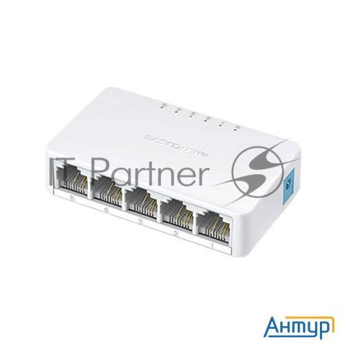 Коммутатор Mercusys Ms105, 5 портов Ethernet 100 Мбит/с