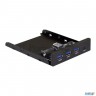 Планка Usb на переднюю панель Exegate U3h-623, 3,5", 3*usb3.0+1*typec, черная, металл, подсоединение