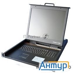 консоли Procase E1901 Консоль однорельсовая , 1 порт, Lcd 19'', Single Rail Console, Lcd D-sub, Usb,