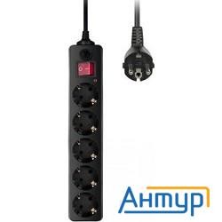 Buro Сетевой фильтр, 5 розеток, 1.8 метра, (500sh-1.8-b), черный {992289}
