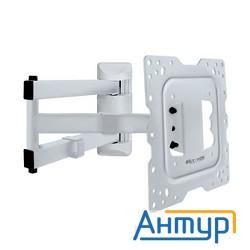 Kromax Dix-18 White, Кр. стал. наст. для Tv 22"-55", Max 40 кг, 5 ст св., нак. ±15°, пов. 180°, от с