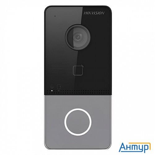 Видеопанель Hikvision Ds-kv6113-pe1(c),  накладная,  черный