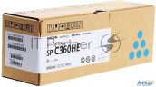 Ricoh 408185 Принт-картридж Sp C360he голубой (sp C360dnw/sp C360snw/sp C360sfnw/sp C361sfnw, (6000