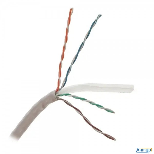 Cablexpert [upc-6004-sol] Кабель Utp кат.6, 4 пары, 0.57mm Cca одножильный серый (305м)