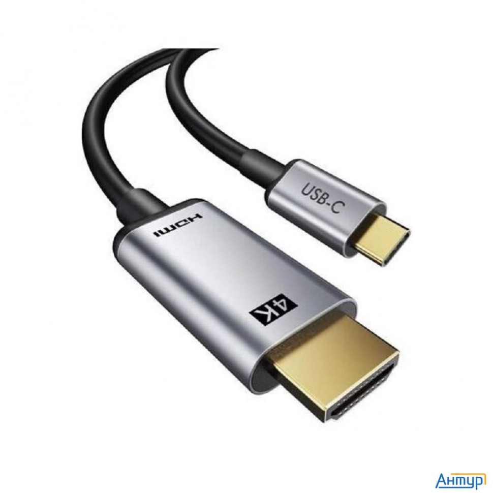Bion Переходник Usb Type-c - Hdmi (m/f), 4k@60hz, металлический корпус, 0.10 м (bxp-a-usbcm-hdmif-m)