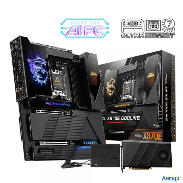 Материнская плата Msi Meg X870e Godlike X870, Am5, 4*ddr5, 2*pciex16, 1*pciex4, 7*m.2, 7*typec, 8*us