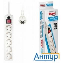 Buro Сетевой фильтр, 5 розеток, 1.8 метра, (500sh-1.8-w), белый {992284}