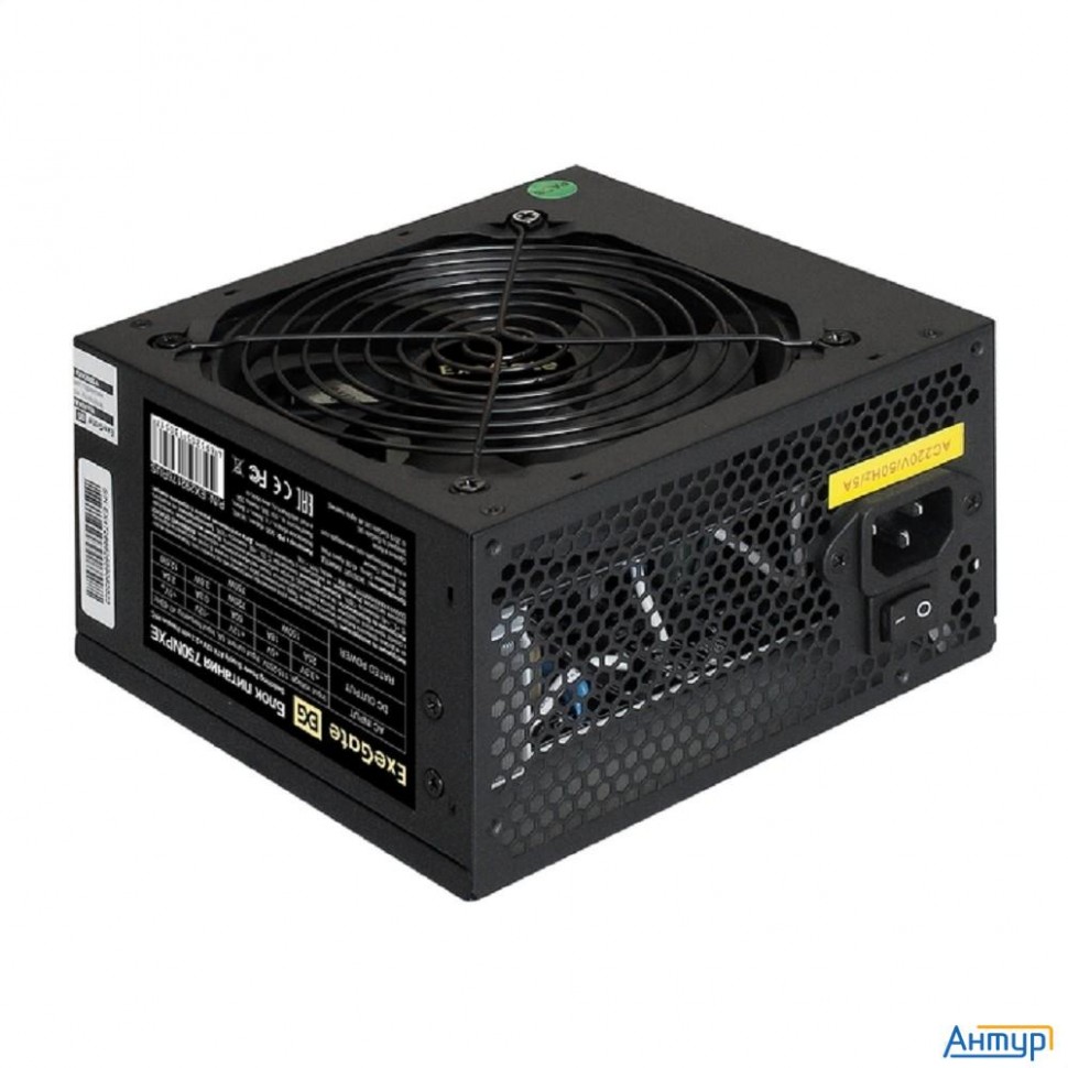 Exegate Ex292176rus Блок питания 750w Exegate 750npxe (atx, Ppfc, 12cm Fan, 24pin, (4+4)pin, Pcie, 4