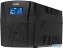 Источник бесперебойного питания Ups Sven Pro 1500 (1000 Wa, Lcd, Usb, Rg-45, 3 евро розетки )