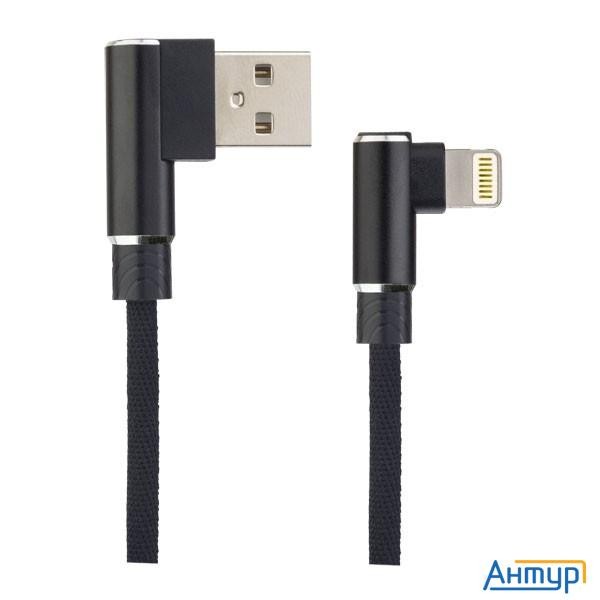 Perfeo Кабель для Iphone, Usb - 8 Pin (lightning), угловой, черный, длина 1 м., бокс (i4315)