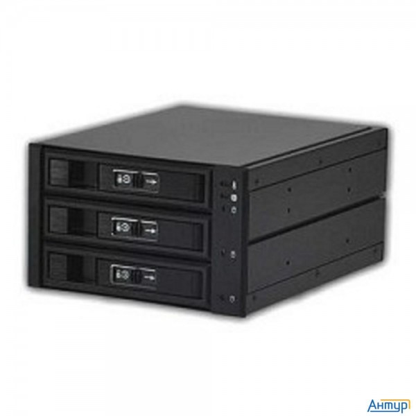 Procase L3-203-sata3-bk {hot-swap корзина 3 Sata3/sas 6gb, черный, с замком, Hotswap Aluminium Mobie