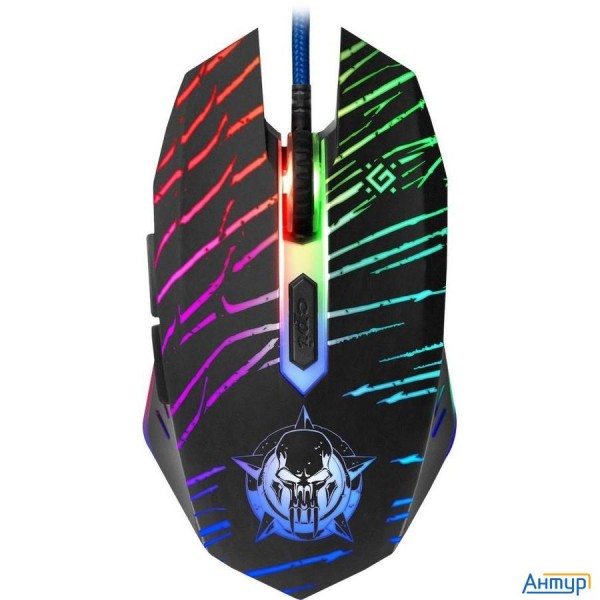 Проводная игровая мышь Defender Dark Agent Gm-590l 6 кнопок,12800dpi