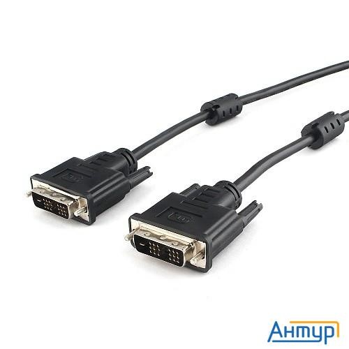 Кабель Dvi-d Single Link Gembird/cablexpert, 1.8м, 19m/19m, экран, феррит.кольца, пакет ( Cc-dvil-bk